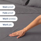 Dark Grey Microfiber Sheet Set