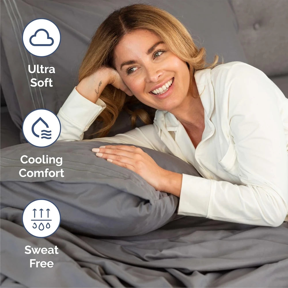 Dark Grey Microfiber Sheet Set