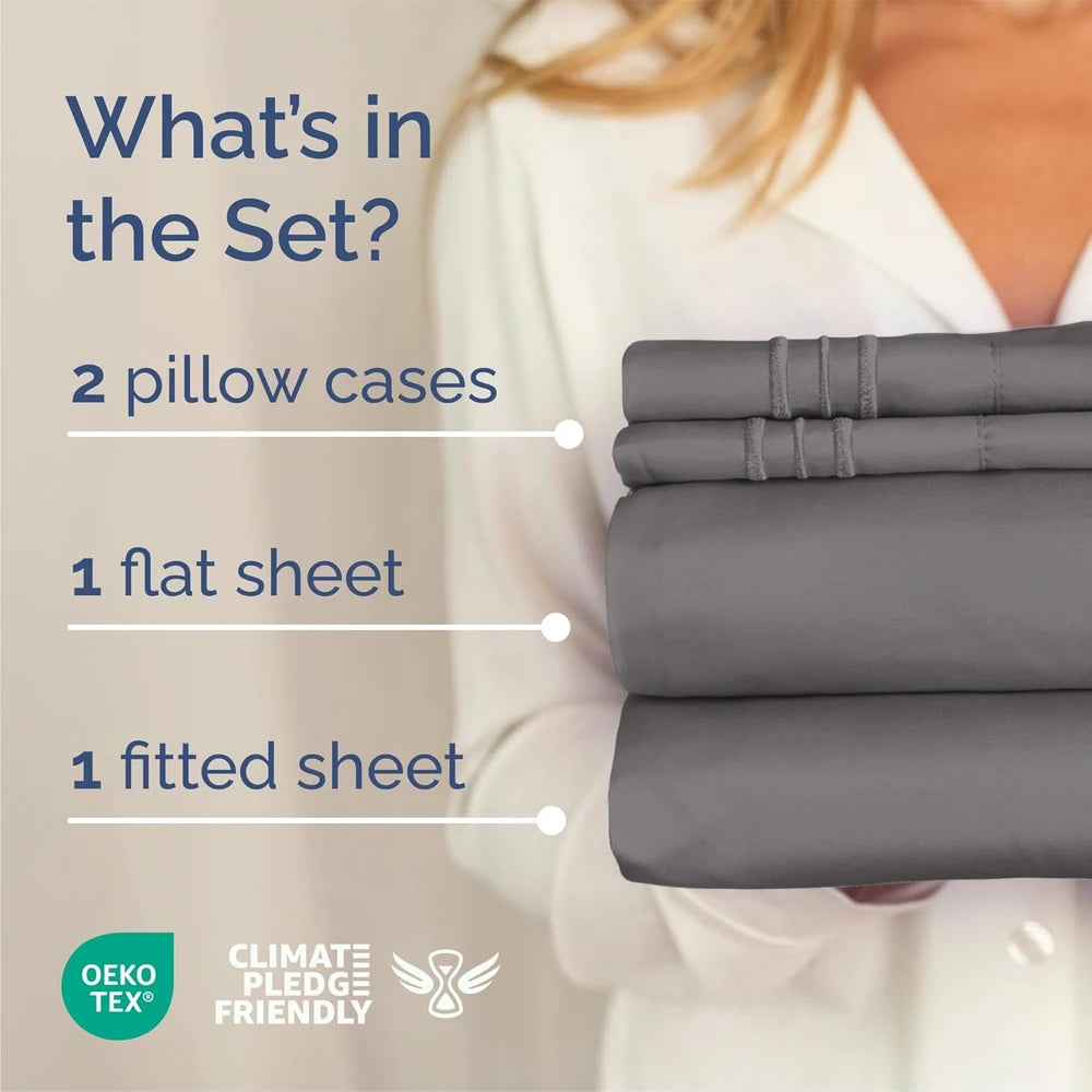 Dark Grey Microfiber Sheet Set